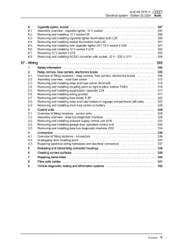 Audi A8 type 4N 2017-2021 electrical system repair workshop manual eBook