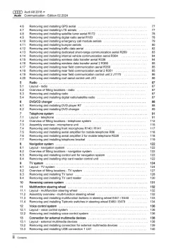 Audi A8 4N 2017-2021 communication radio navigation repair workshop manual eBook