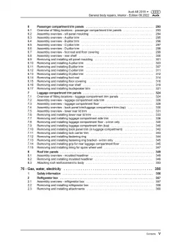 Audi A8 4N 2017-2021 general body repairs interior guide workshop manual eBook