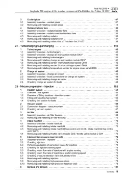 Audi A8 4N 2017-2021 diesel engines 4.0l 435 hp repair workshop manual eBook