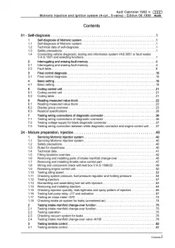 Audi Cabrio 8G 1991-2000 motronic injection ignition system repair manual eBook