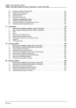 Audi Cabrio type 8G 1991-2000 petrol engine mechanics 125 hp repair manual eBook