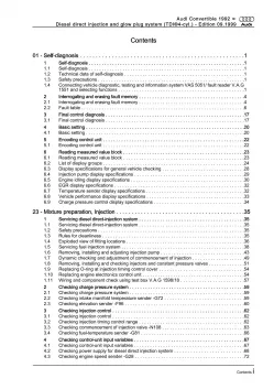 Audi Cabrio 8G 1991-2000 diesel injection glow plug system repair manual eBook