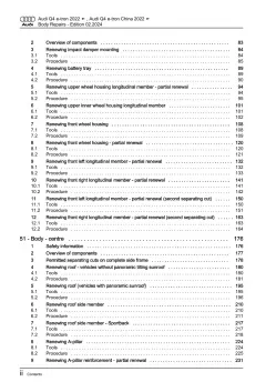 Audi Q4 e-tron type F4 from 2021 body repairs workshop manual eBook pdf
