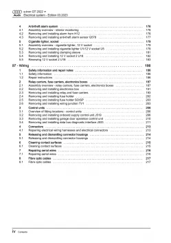 Audi e-tron GT type F8 from 2020 electrical system repair workshop manual eBook