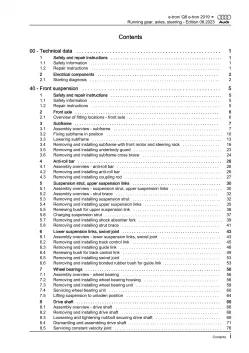 Audi Q8 e-tron type GE 2018-2022 running gear axles steering repair manual eBook