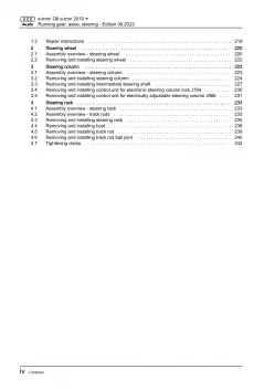 Audi Q8 e-tron type GE 2018-2022 running gear axles steering repair manual eBook