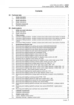 Audi Q8 e-tron GE 2018-2022 drivers assist system repairs workshop manual eBook