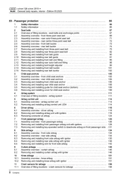 Audi Q8 e-tron GE 2018-2022 general body repairs interior workshop manual eBook