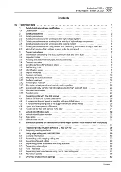 Audi Q8 e-tron type GE 2018-2022 body repairs workshop manual eBook pdf
