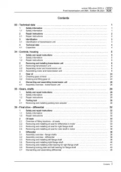 Audi Q8 e-tron GE 2018-2022 front transmission final drive repair manual eBook