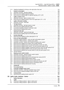 Audi Q2 type GA from 2016 electrical system repair workshop manual eBook