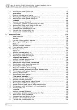 Audi Q3 F3 from 2018 running gear axles steering repair workshop manual eBook