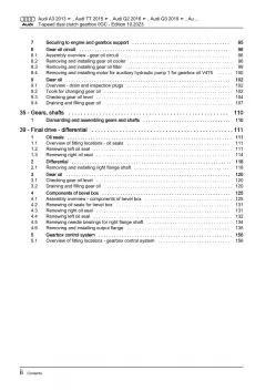 Audi Q3 type F3 from 2018 7 speed dual clutch gearbox 0GC repair manual eBook