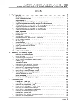 Audi Q3 type F3 from 2018 petrol engines 2.0l 245-333 hp repair manual eBook