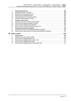 Audi Q3 type F3 from 2018 petrol engines 2.0l 245-333 hp repair manual eBook