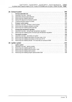 Audi Q3 type F3 from 2018 petrol engines 2.0l 190-207 hp repair manual eBook