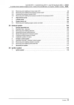 Audi Q3 type F3 from 2018 4-cyl. petrol engines 2.0l 180 hp repair manual eBook