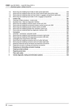 Audi Q5 type 8R 2008-2017 electrical system repair workshop manual eBook pdf