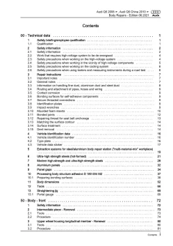 Audi Q5 type 8R 2008-2017 body repairs workshop manual eBook pdf