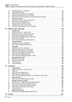 Audi Q5 8R 2008-2017 4-cyl. 2.0l diesel engines 136-177 hp repair manual eBook