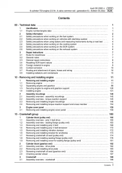 Audi Q5 8R 2008-2017 6-cyl. 3.0l diesel engines 239-340 hp repair manual eBook