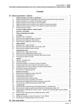 Audi Q5 8R (08-17) tdi injection glow plug system 136-177 hp repair manual eBook