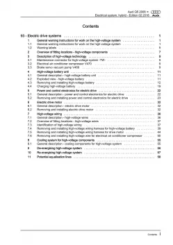 Audi Q5 8R 2008-2017 electrical system hybrid repair workshop manual eBook pdf