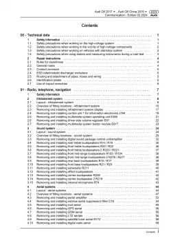 Audi Q5 FY 2016-2020 communication radio navigation repair workshop manual eBook