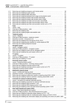 Audi Q5 FY 2016-2020 communication radio navigation repair workshop manual eBook