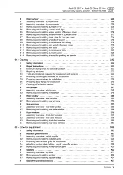 Audi Q5 FY 2016-2020 general body repairs exterior guide workshop manual eBook