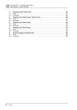 Audi Q5 type FY 2016-2020 body repairs workshop manual eBook pdf