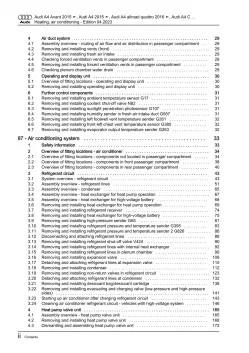 Audi Q5 type FY 2016-2020 heating air conditioning system repair manual eBook