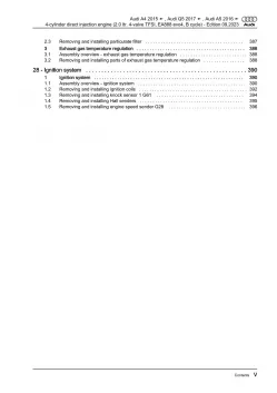 Audi Q5 type FY 2016-2020 4-cyl. petrol engines 150-204 hp repair manual eBook