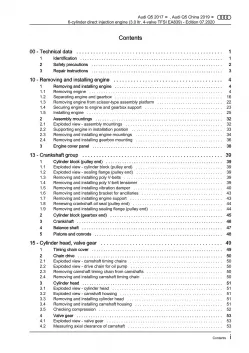 Audi Q5 type FY 2016-2020 4-cyl. petrol engines 3.0l 354 hp repair manual eBook