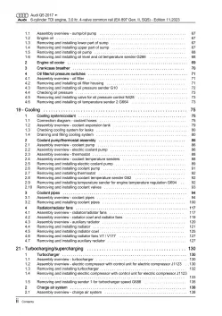 Audi Q5 SQ5 type FY 2016-2020 6-cyl. diesel engines 347 hp repair manual eBook