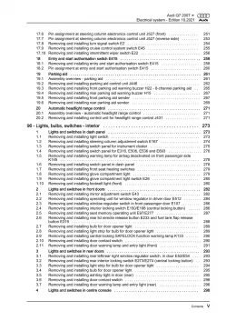 Audi Q7 type 4L 2005-2015 electrical system repair workshop manual eBook pdf