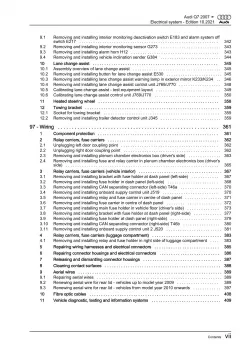 Audi Q7 type 4L 2005-2015 electrical system repair workshop manual eBook pdf