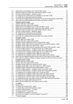 Audi Q7 4L 2005-2015 communication radio navigation repair workshop manual eBook
