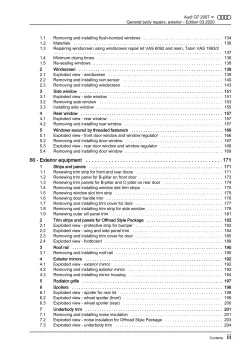Audi Q7 4L 2005-2015 general body repairs exterior guide workshop manual eBook