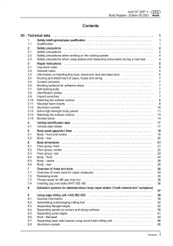 Audi Q7 type 4L 2005-2015 body repairs workshop manual eBook pdf