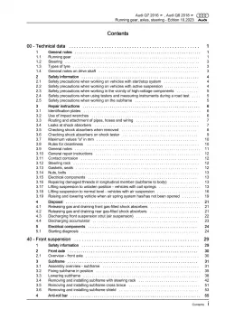 Audi Q8 4M from 2018 running gear axles steering repair workshop manual eBook