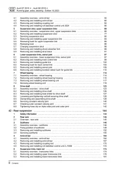 Audi Q8 4M from 2018 running gear axles steering repair workshop manual eBook