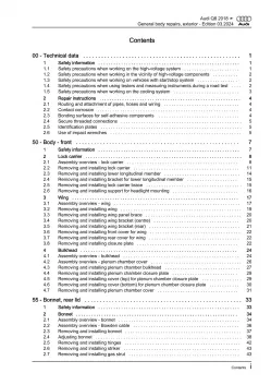 Audi Q8 4M from 2018 general body repairs exterior guide workshop manual eBook