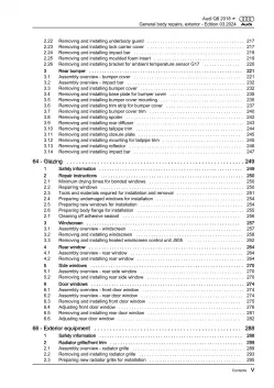 Audi Q8 4M from 2018 general body repairs exterior guide workshop manual eBook