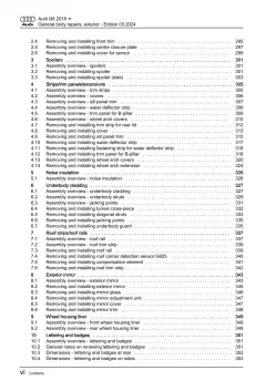 Audi Q8 4M from 2018 general body repairs exterior guide workshop manual eBook