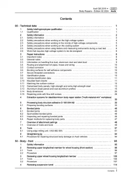 Audi Q8 type 4M from 2018 body repairs workshop manual eBook pdf