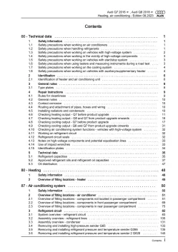 Audi Q8 type 4M from 2018 heating air conditioning system repair manual eBook