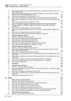 Audi R8 type 42 2006-2015 electrical system repair workshop manual eBook