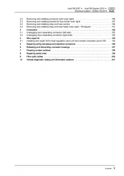Audi R8 type 42 2006-2015 electrical system repair workshop manual eBook